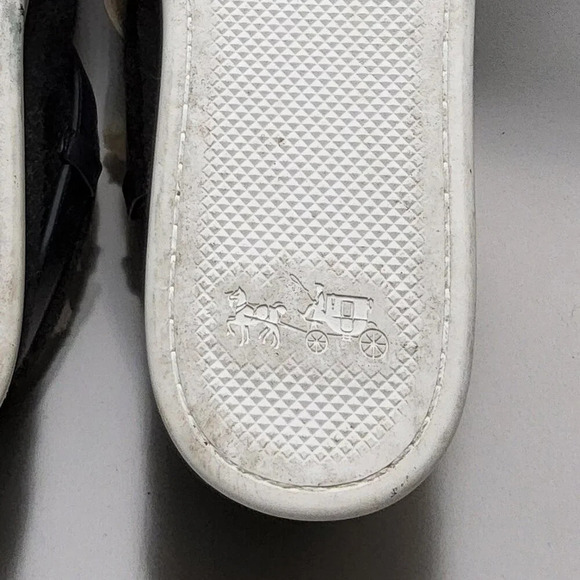 Coach Richmond Women's Sneakers Fleece Lined Gray size 7B  High top wool Leather - Picture 10 of 11